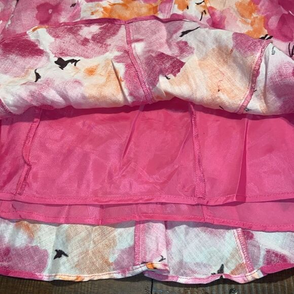 Allison Taylor Floral Linen Skirt Ladies size 10 - Picture 3 of 6